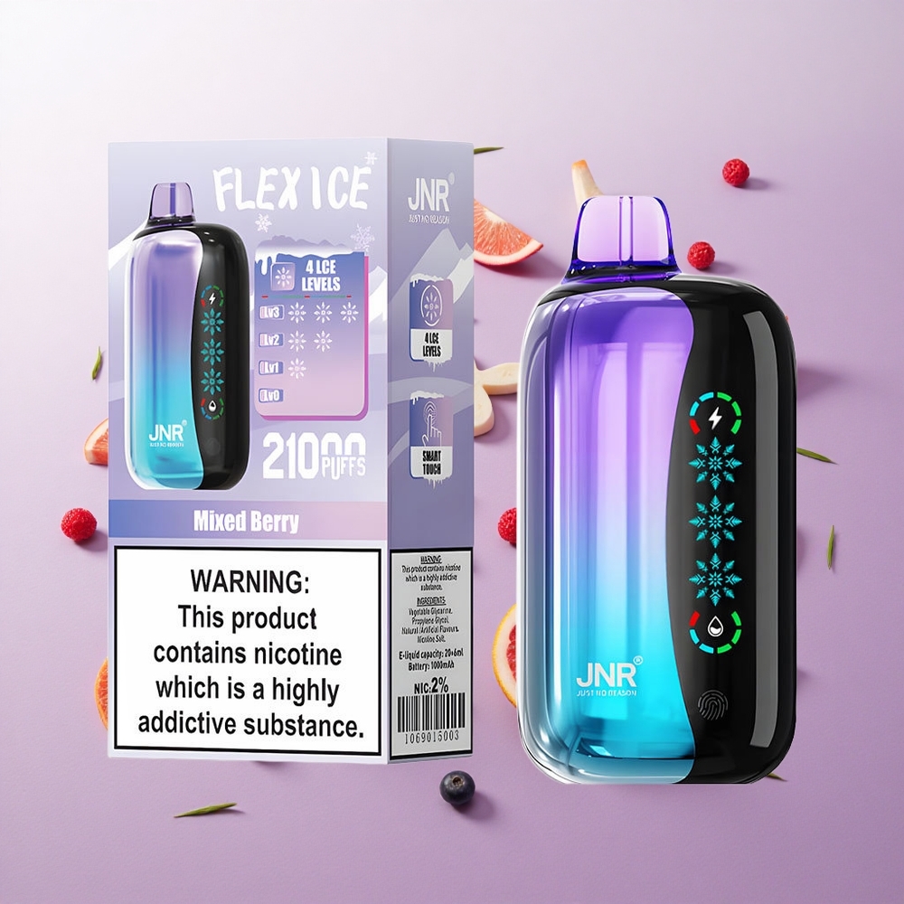 Mezcla de Bayas JNR Flex Hielo Ajustable 21000 Puffs Pantalla Táctil Chile wholesale