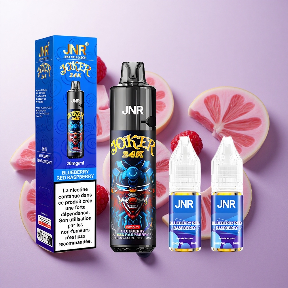 Arándano Azul Frambuesa Roja JNR Joker 24000 Puffs Recargable Chile wholesale