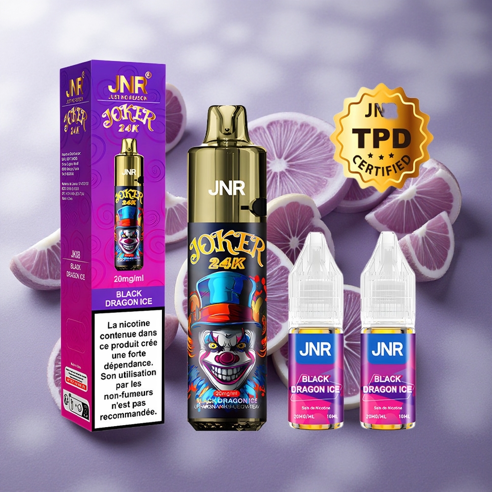 Dragón Negro Hielo JNR Joker 24K Puffs 24000 Puffs Recargable Chile wholesale