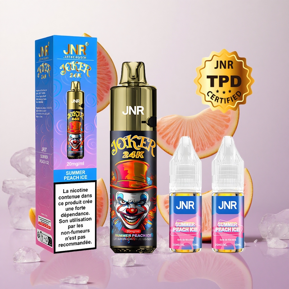 Durazno Helado de Verano JNR Joker 24K Puffs 24000 Puffs Batería 800mAh Chile wholesale