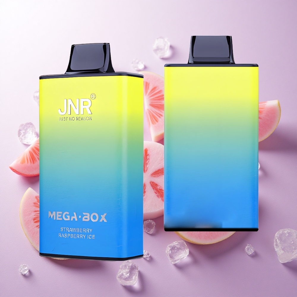 Fresa Frambuesa Hielo JNR Mega Box 25000 Puffs Doble Malla Chile wholesale