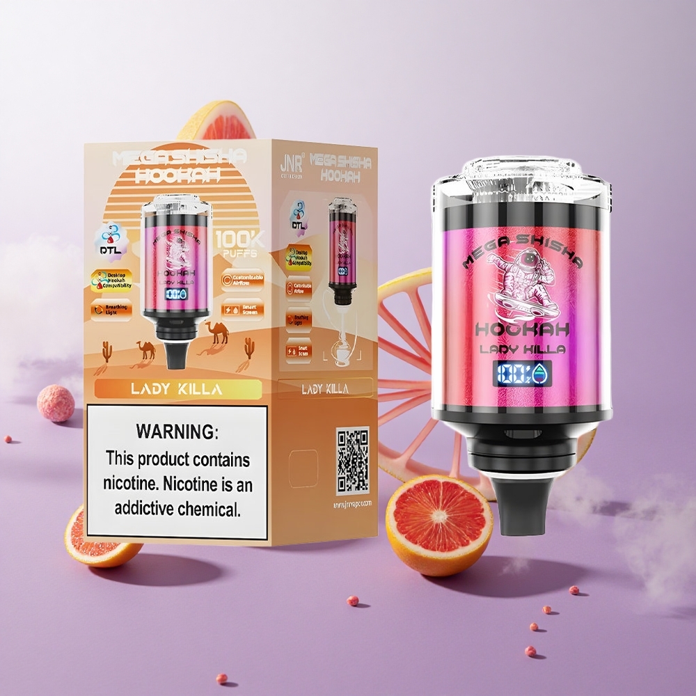 Lady Killa JNR Mega Shisha Hookah 100K Pantalla Inteligente Interactiva Chile wholesale