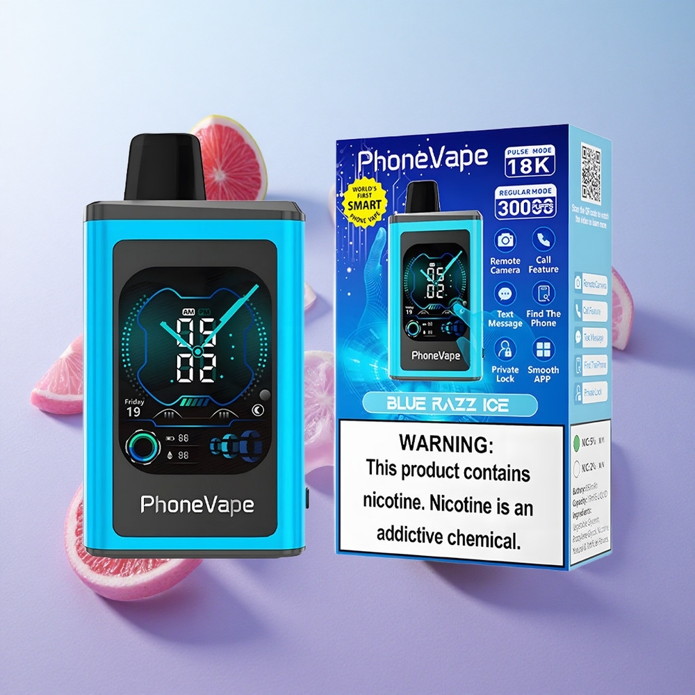 Azul Frambuesa Hielo JNR PhoneVape 30000 Puffs Batería Recargable Chile wholesale