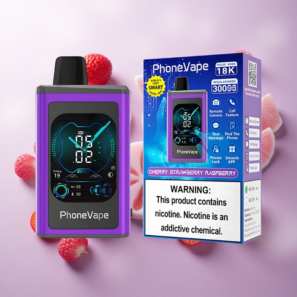 Cereza Fresa Frambuesa JNR PhoneVape 30000 Puffs Batería Recargable Chile wholesale