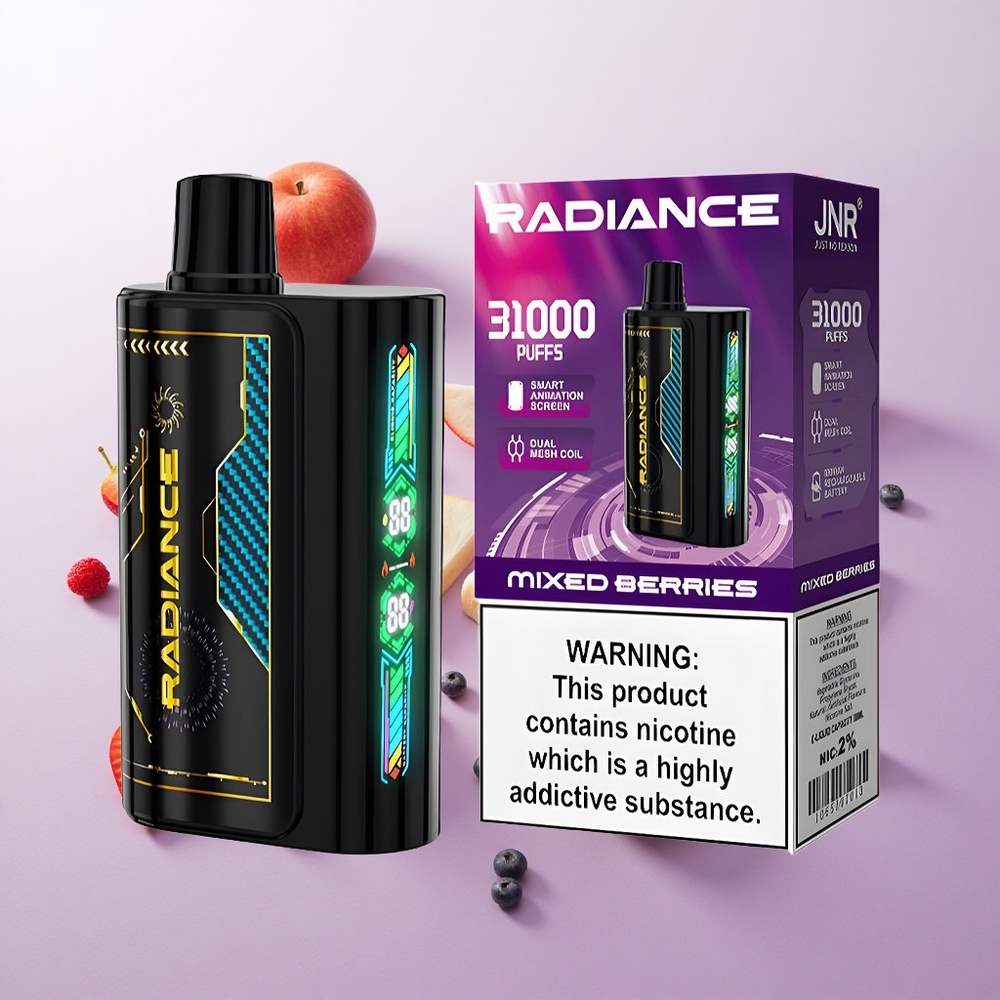 Bayas Mixtas JNR Radiance 31000 Puffs Pantalla Inteligente Chile wholesale