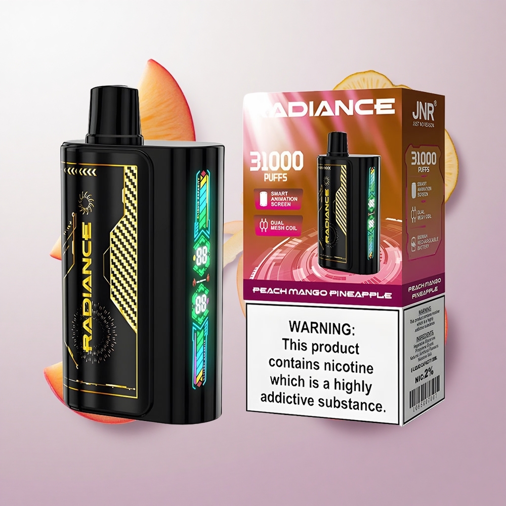 Durazno Mango Piña JNR Radiance 31000 Puffs Pantalla Inteligente Chile wholesale