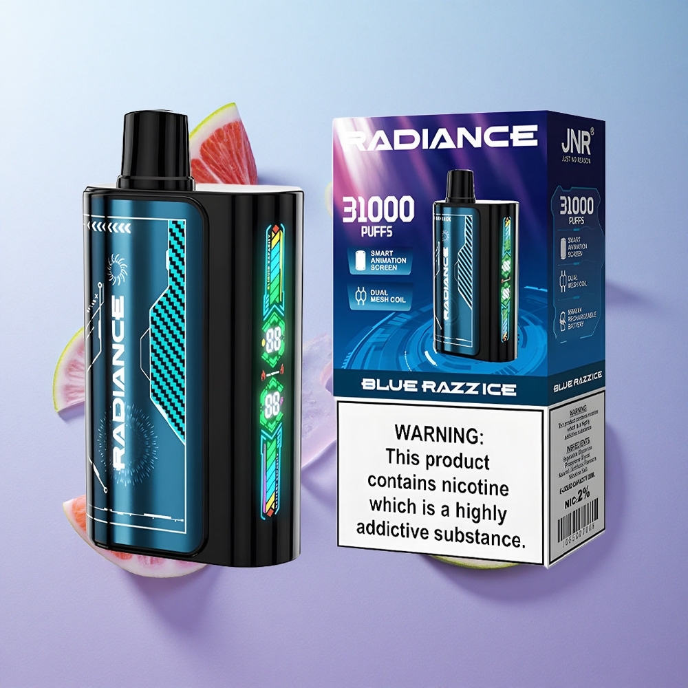 Frambuesa Azul Hielo JNR Radiance 31000 Puffs Pantalla Inteligente Chile wholesale