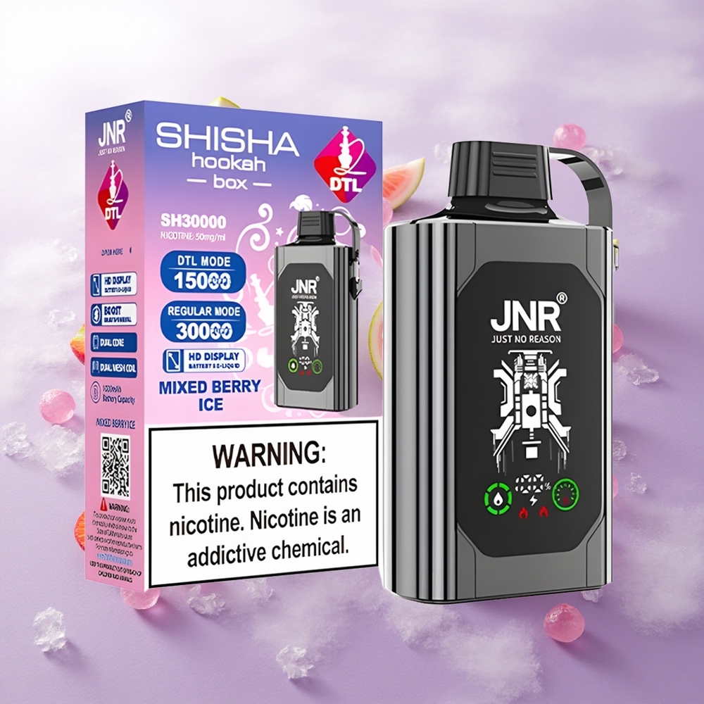 Baya Mixta Helada JNR Shisha Hookah Box 20500 Puffs con Pantalla HD y Carga Rápida Tipo-C Chile wholesale