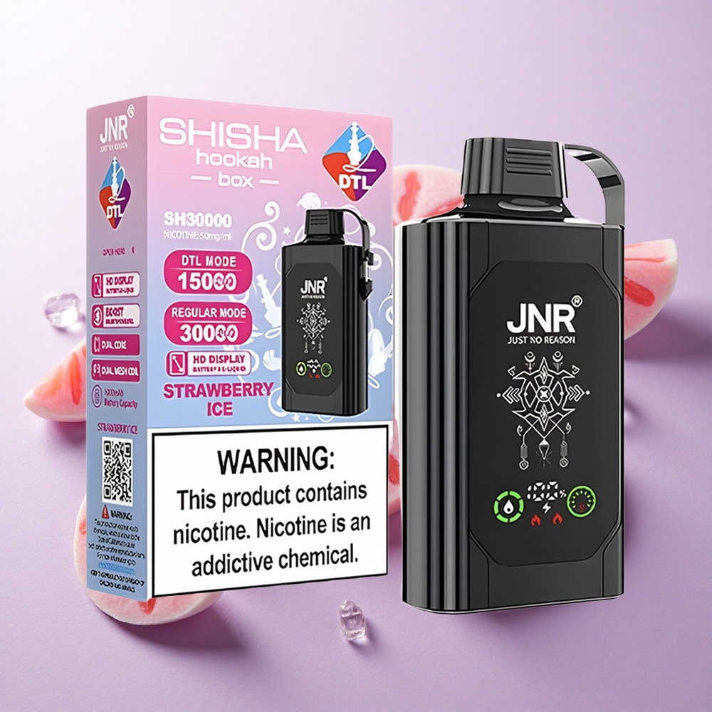 Fresa Hielo JNR Shisha Hookah Box 20500 Puffs Pantalla HD Chile wholesale