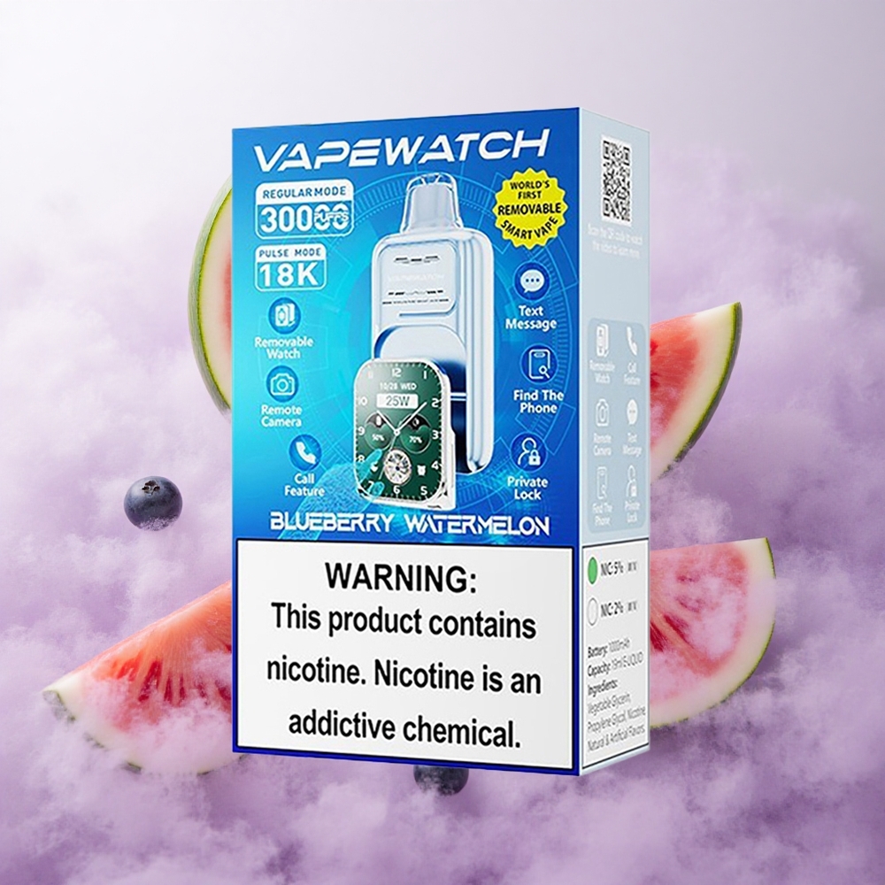Arándano Sandía JNR Vape Watch 30000 Puffs Desechable Carga Rápida Tipo-C Chile wholesale