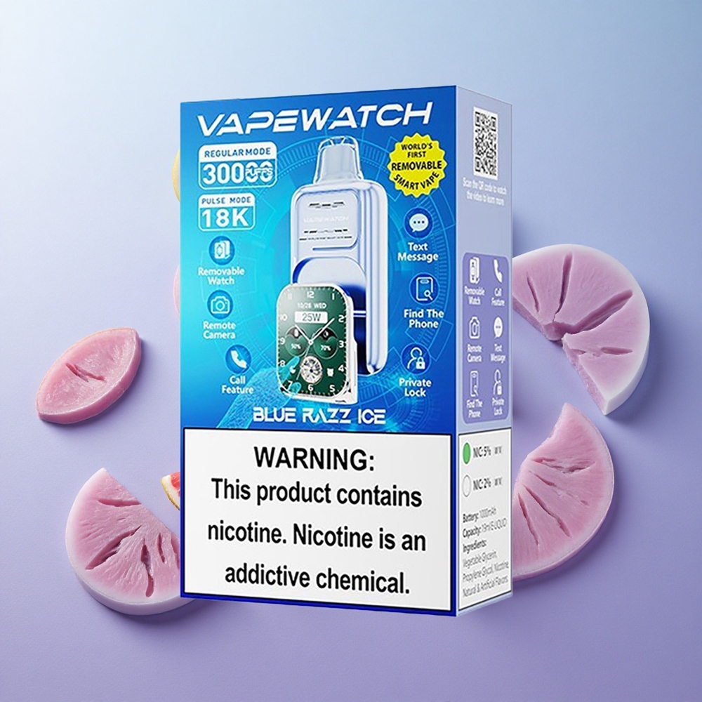 Frambuesa Azul Hielo JNR Vape Watch 30000 Puffs Batería 1000mAh Chile wholesale